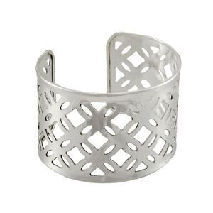 Chrome Cutwork Cuff Bracelet